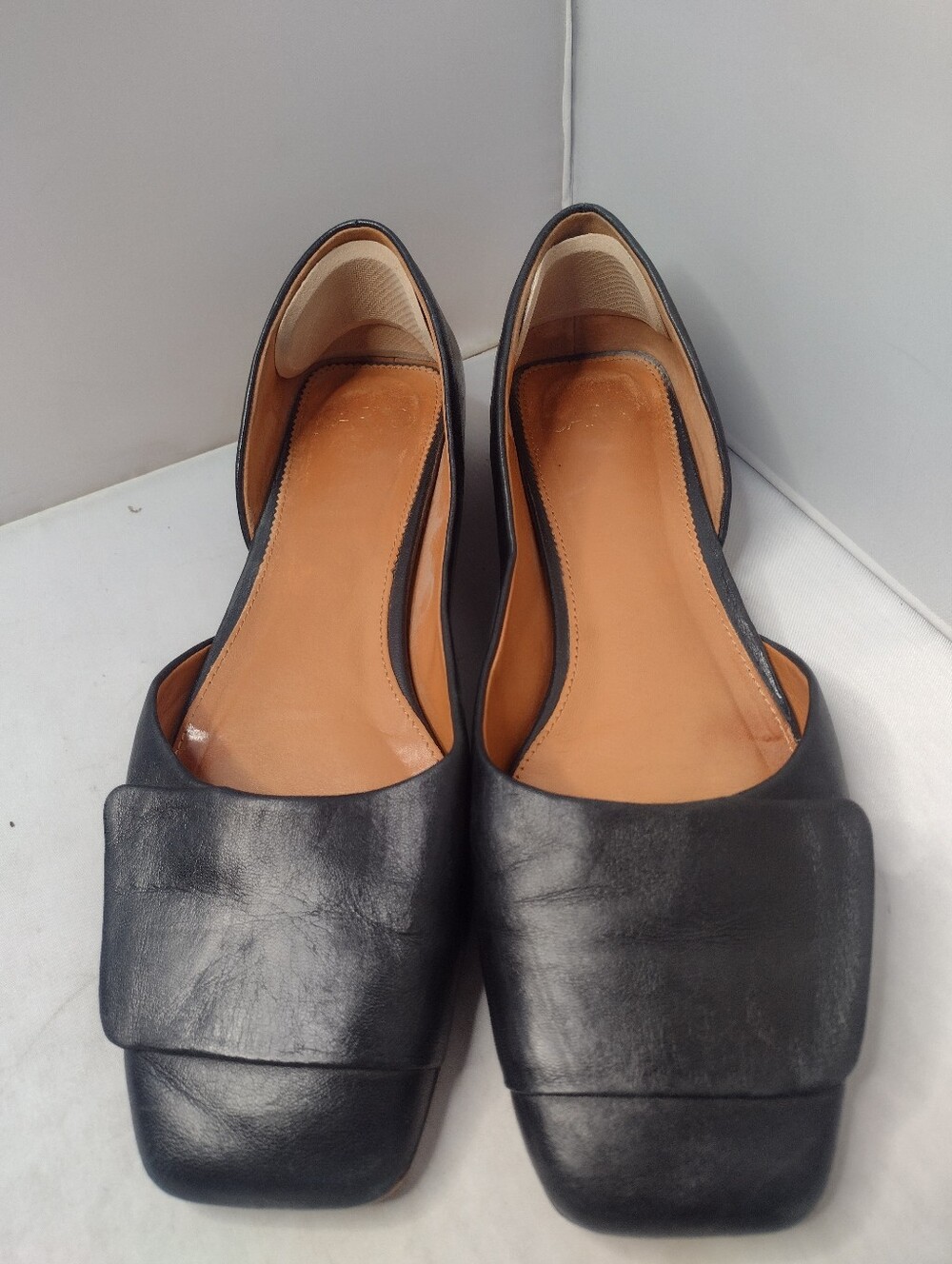 Sarto By Franco Sarto Tracy Leather D’Orsay Flats Women Size 10.5 Black E